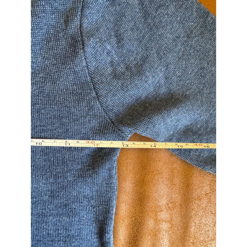Jordache Blue Fitted Knit Top Y2K 3/4 Sleeve Small - Picture 4 of 5